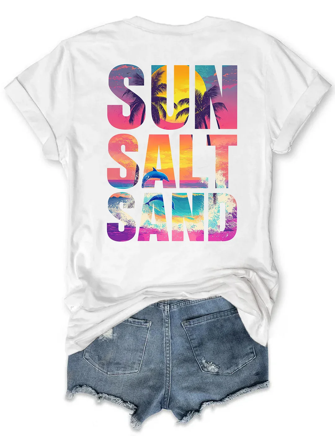 Retro Summer Sun Salt Sand T-shirt