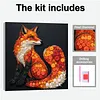 Framed Vulpes - DIY Button Art Painting Kit for Creativity DIY Pearl Dot Crafts for Gift Home Wall Decor 30*30CM