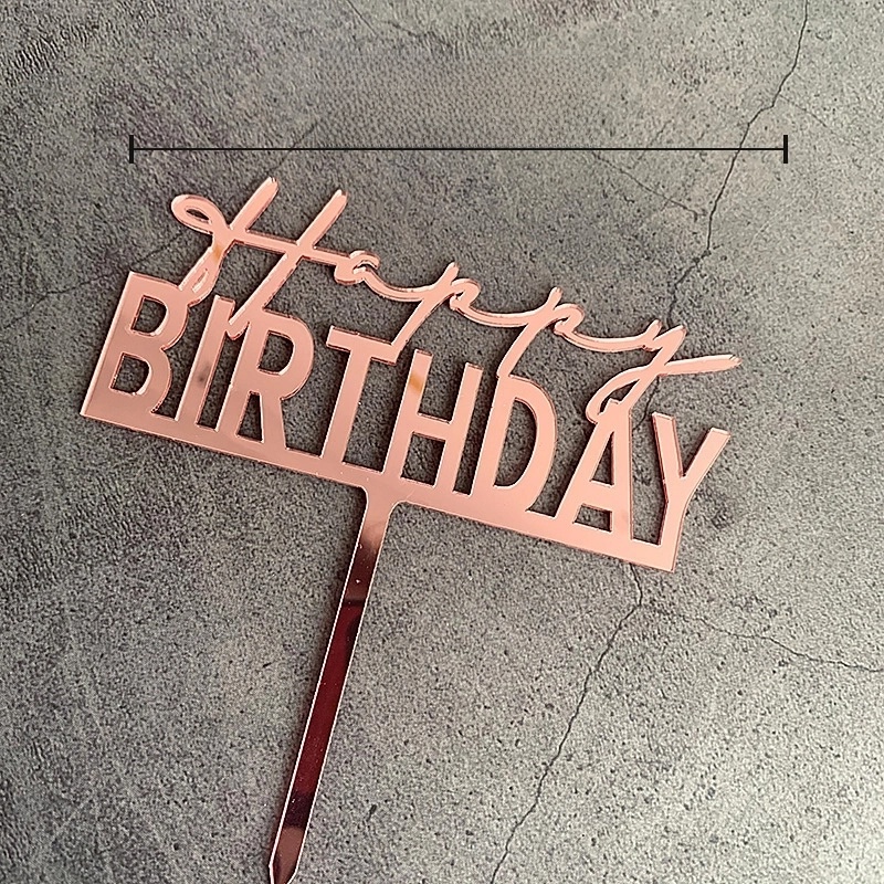 10 Pieces Letter Arylic Birthday Cake Decorating Supplies