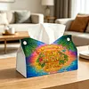 DIY Diamond Art Tissue Box Holder Best Mom PULeather Diamond Art Desktop Organizer Resin Rhinestone Storage Organizers Gem Art Home Office Decor Craft Gift for Women