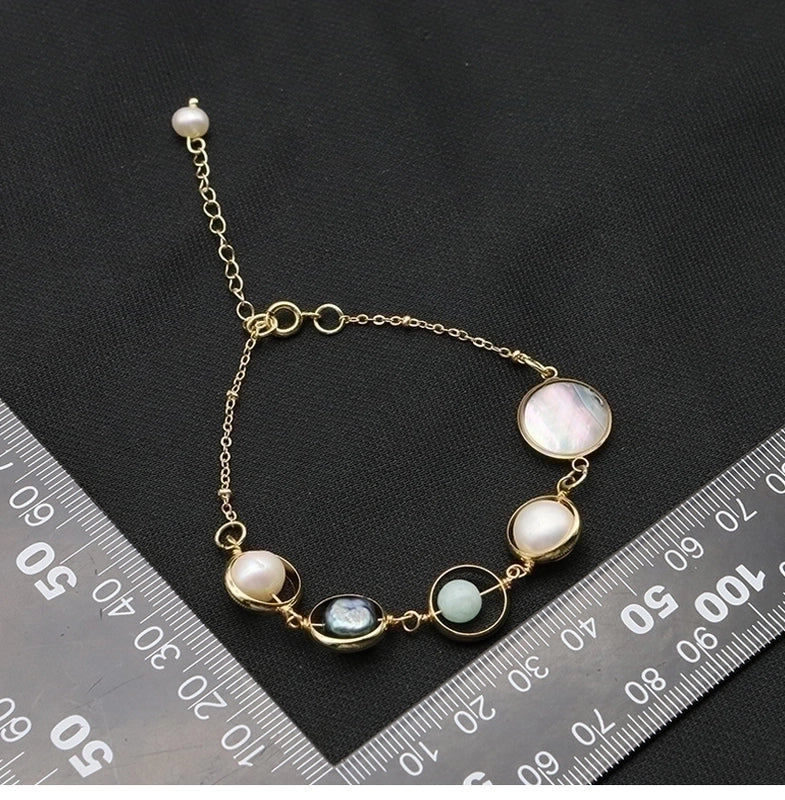925 Sterling Silver Freshwater Pearl Bracelets Vintage Style