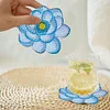 8pcs/set Diamond Painting Bouquet Coaster Cup Cushion Home Decor