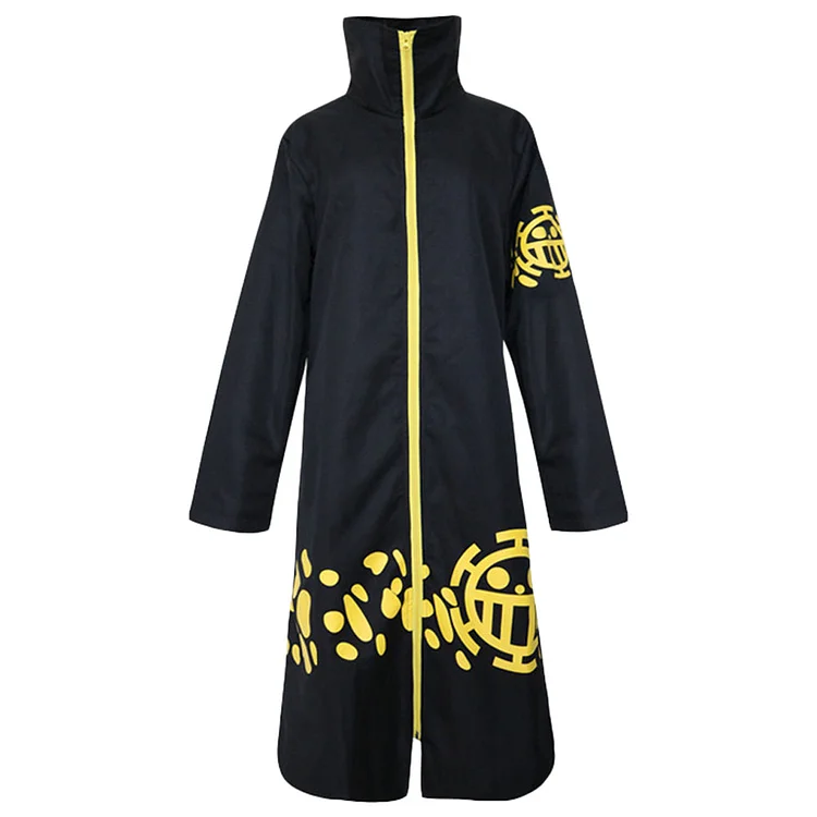 One Piece Trafalgar D. Water Law Black Coat Outfits Cosplay Costume Halloween Carnival Suit