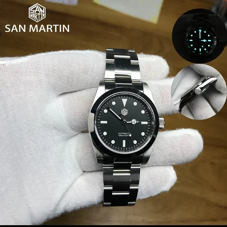 36mm San Martin SN021-G Vintage Men Watch