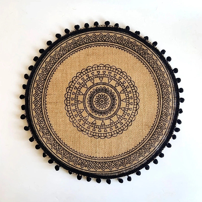 Retro Flower Jute Placemat