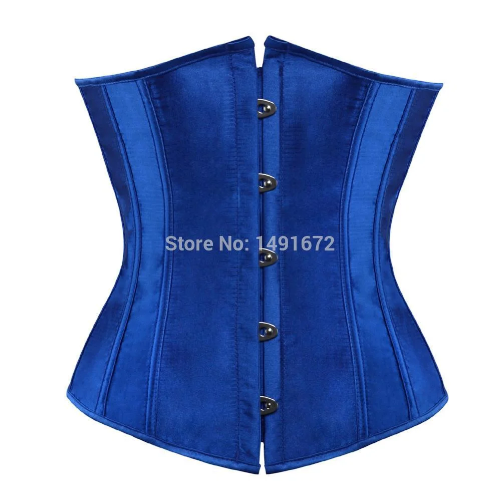 Underbust Corset Bustier Corsets Women Plus Size Korset Push Up Waist Slimming Cincher Sexy Boned Corselet Top Solid Pink Green