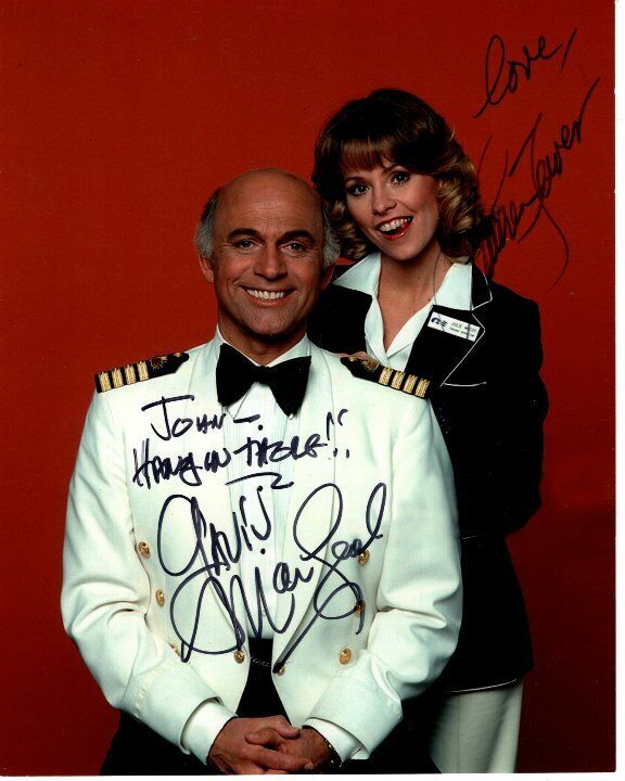 GAVIN MACLEOD and LAUREN TEWES Autographed THE LOVE BOAT Photo Poster paintinggraph - To John