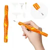 Resin Diamond Painting Point Drill Pen with 4 Various Tips Painting Arts 5D Point Drill Pen Diamonds Art Points Drills Pens for Nail Arts Rhinestone Decorations Cross-Stitch (Golden yellow)