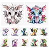 12pcs Cute Dragon-11CT Stamped Cross Stitch Set 12.5*12.5cm/4.92*4.92in tapestrymarket