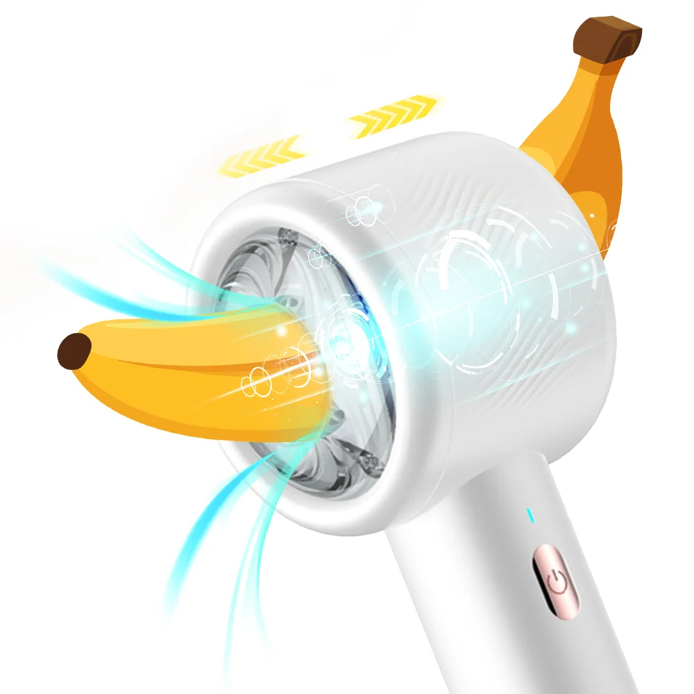 Hair Dryer Shaped Telescopic Masturbator Penis Trainer - Rose Toy