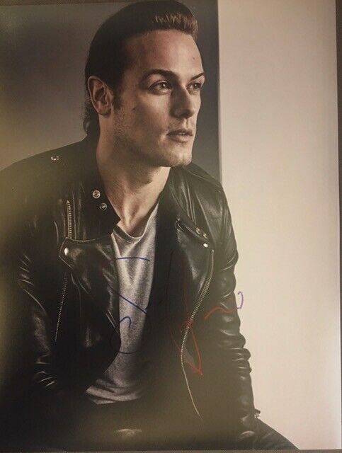 SAM HEUGHAN SIGNED LARGE OUTLANDER Photo Poster painting UACC REG 242 AUTOGRAPHS