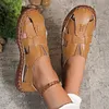 Gioiacombo&trade; Nuovi sandali cavi casual in pelle da donna