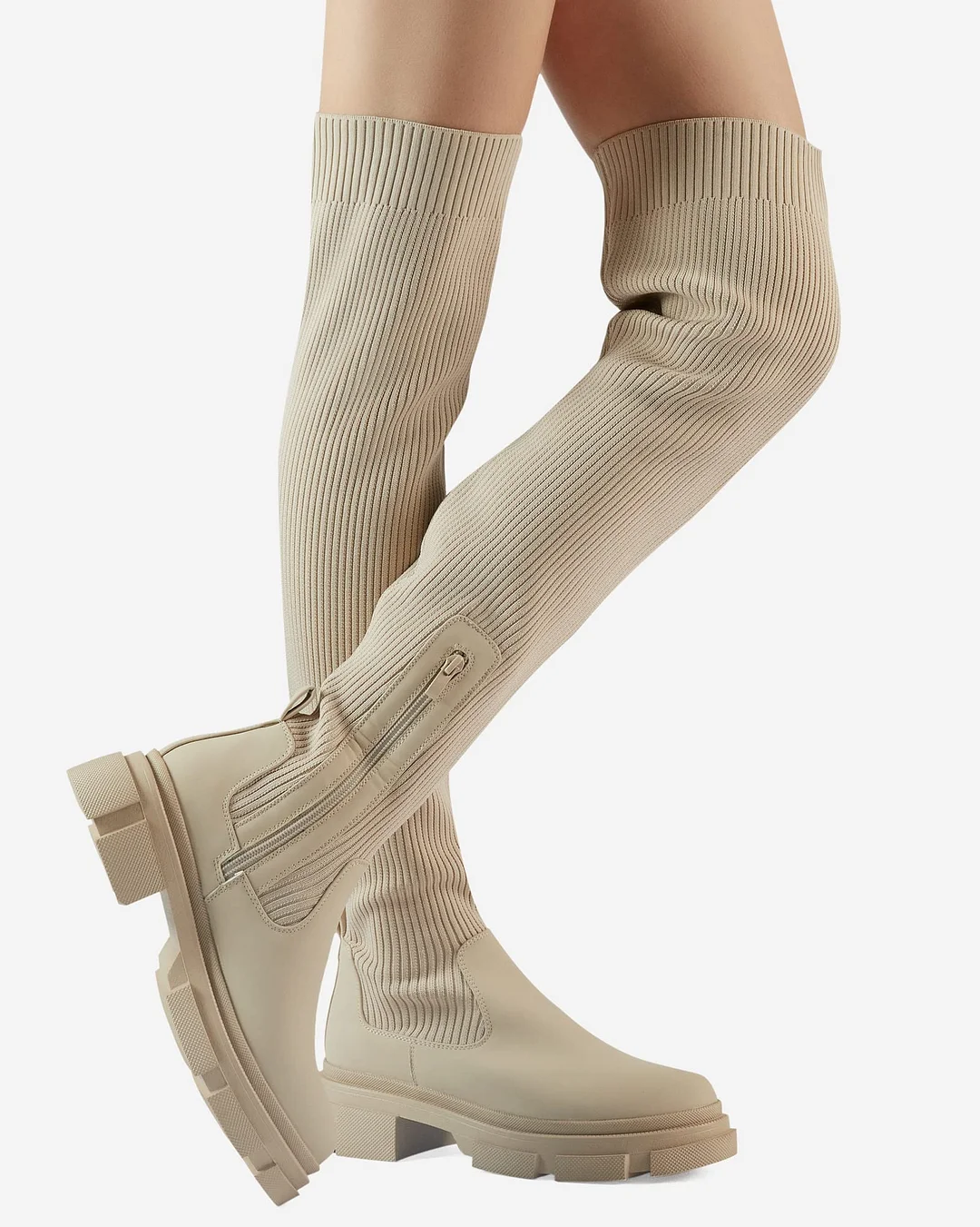 Stretch Knit Boots