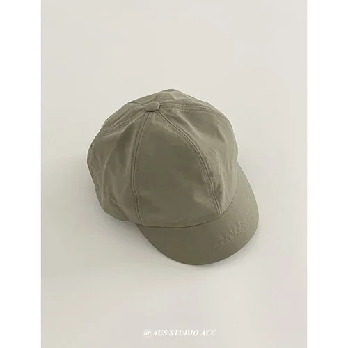 Style Summer Short Brim Quick-Dry Baseball Cap Womens Pure Color All-Matching Outdoor Sun-Shade Sun Protection Baseball Cap