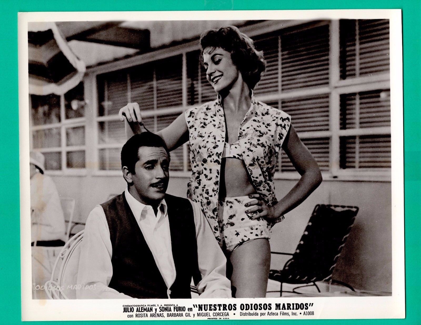 Original SONIA FURIO Sexy Bikini NUESTROS ODIOSOS MARIDOS Movie Photo Poster painting 1962 8X10