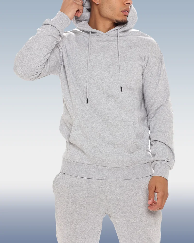 Suitmens Men's Solid Navy Blue Hoodie Set