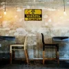 4pcs - Warning - Vintage Metal Signs(12*16Inch)