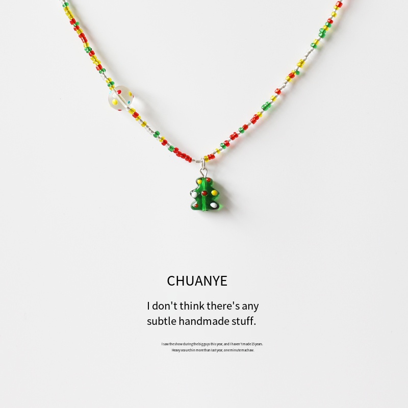 "Luxury Handmade DIY Adjustable Beaded Necklace for Women by Kawano - Christmas Edition"