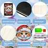50 Pages DIY Xmas Cat A5 Special Shaped Diamond Painting Notebook