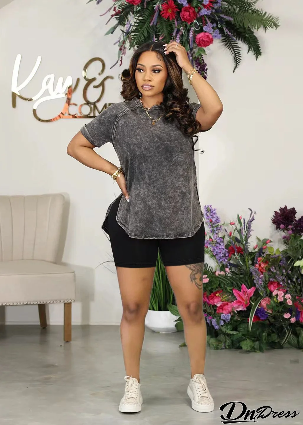 Women Printed Casual Two-Piece Set