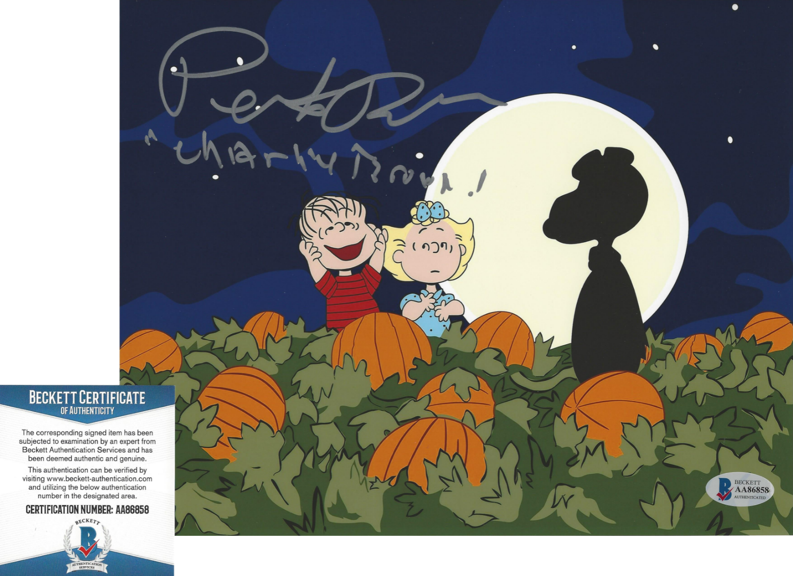 PETER ROBBINS PEANUTS VOICE OF CHARLIE BROWN SIGNED 8x10 Photo Poster painting I BECKETT COA BAS