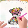 (US Only)6Pcs 2D/Flat DIY Dogs Diamond Painting Magnets Kit for Art Crafts Gift
