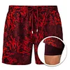 Gioiacombo&trade; Pantaloncini da uomo a doppio strato con stampa sportiva estiva