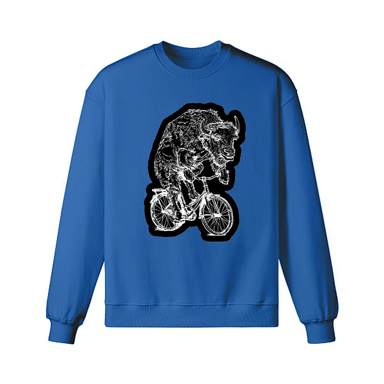 Bison Cycling Bicycle Sweatshirt