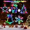 5 Pack Christmas Window Lights Decorations with Suction Cup Battery Powered LED Sucker Lamp Multifunctional Xmas Decorative Lights for Christmas Window Glass Wall Indoor Decorations