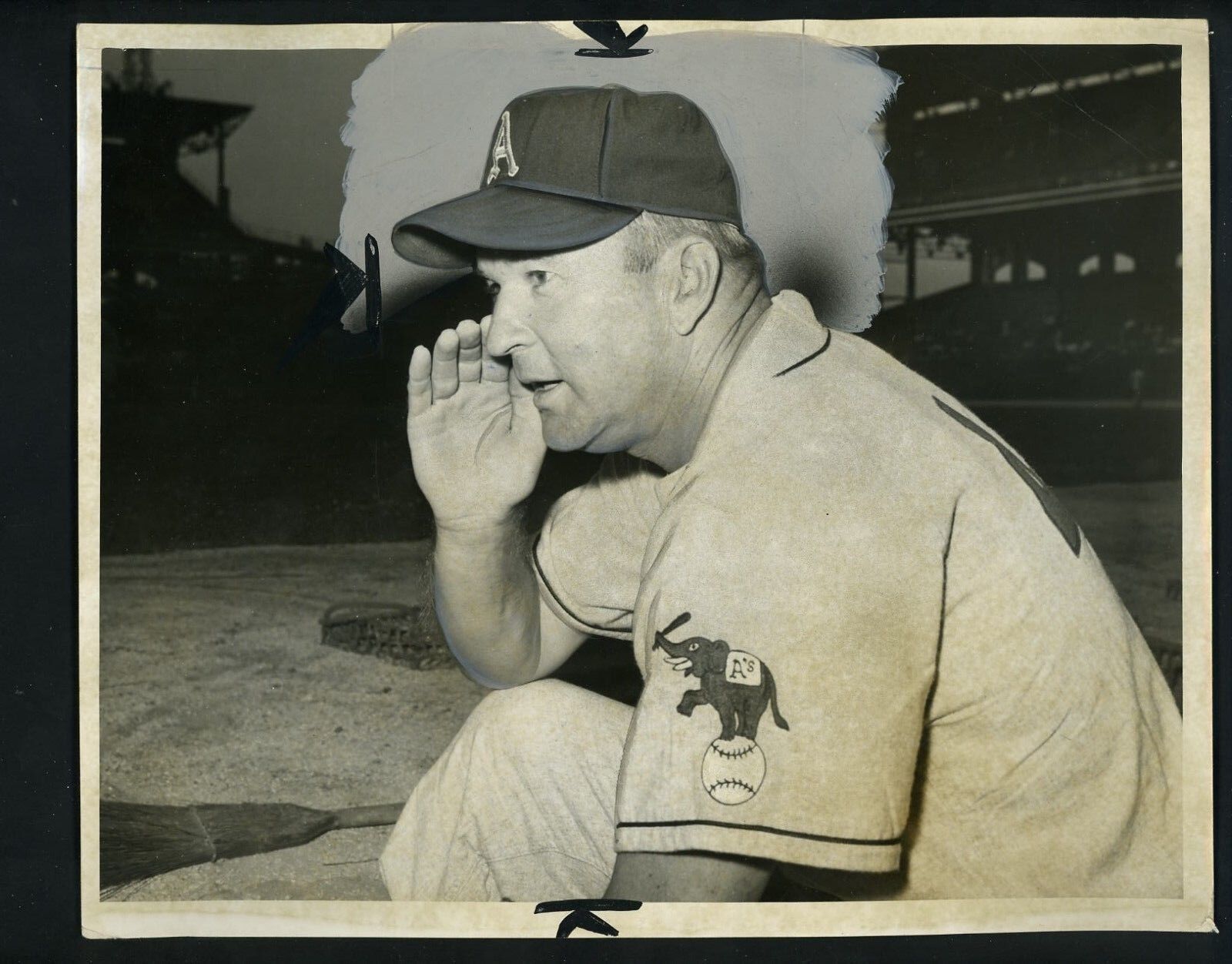 Harry Craft named new manager of Kansas City Athletics 1957 Press Photo Poster painting