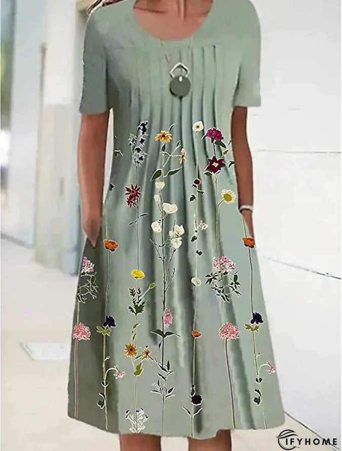 Cotton Long Sleeve Knitting Tunic Dress | IFYHOME