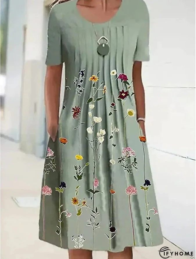 Cotton Long Sleeve Knitting Tunic Dress | IFYHOME