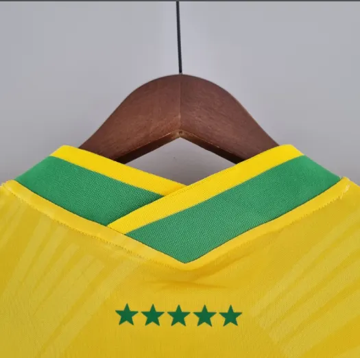 2022 Brazil Classic Yellow Football Shirt Thai Quality