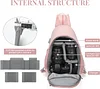 BAIGIO Multifunktional Kamerarucksack Kamera Sling Brusttasche Kameratasche Spiegelreflex Fotorucksack Wasserabweisend Fototasche Kamera Rucksack Tasche für Objektiv Canon Sony Nikon SLR DSLR