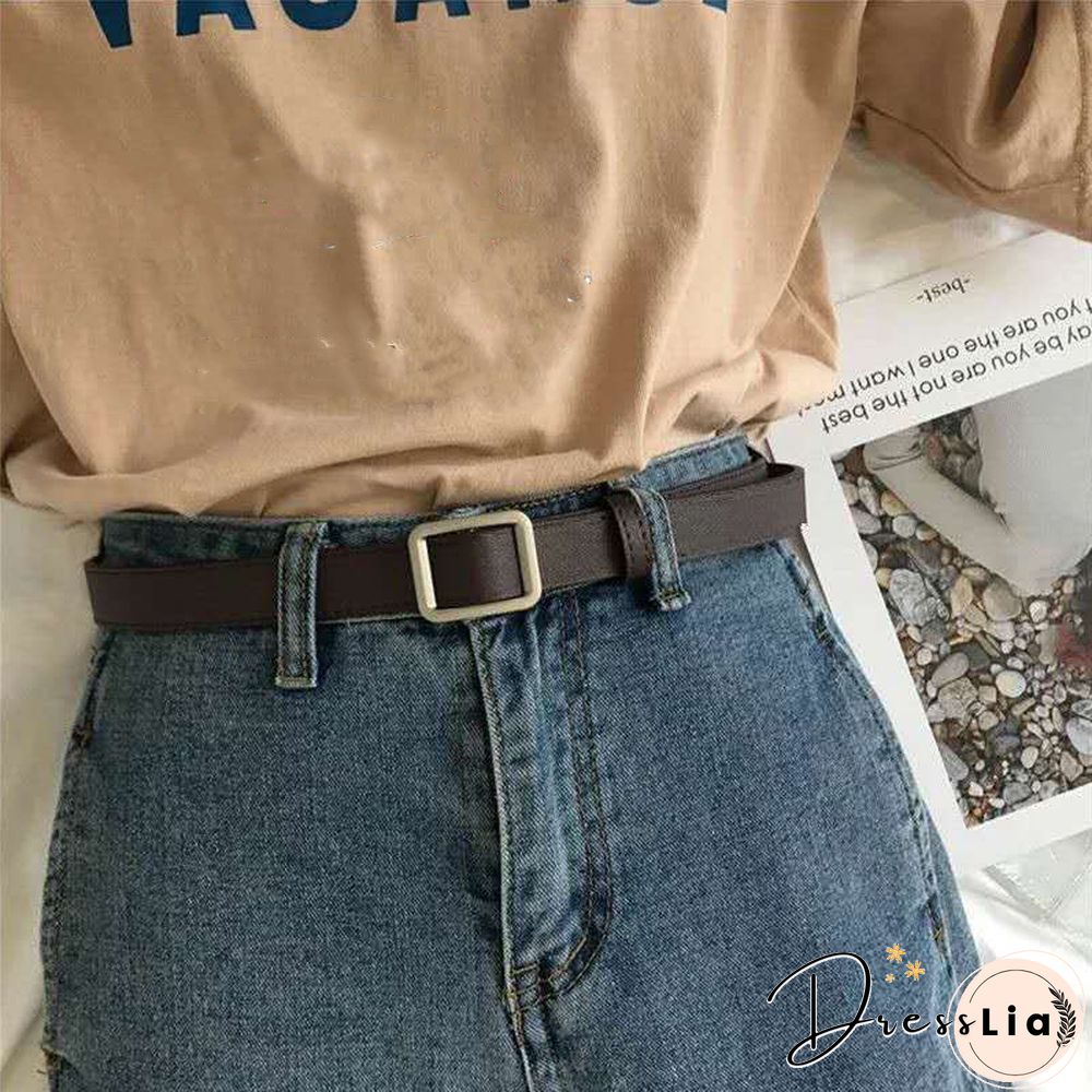Simple And Versatile Retro Fashion Black Belt