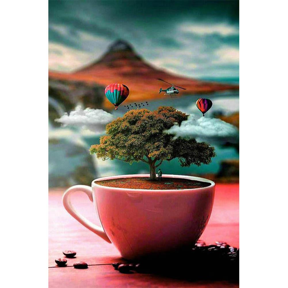 

30x40cm Round Drill Diamond Painting-Tree on, 501 Original