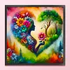 Four Seasons Loving Girl-11CT Stamped Cross Stitch 40*40cm/15.75*15.75in tapestrymarket