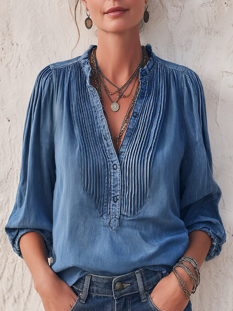 Bohemian Denim Top