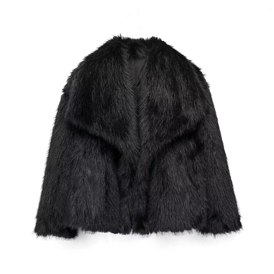 Nigikala Nigikala Women's Winter Fashion Temperament Style Wind Artificial Fur Coat D69352