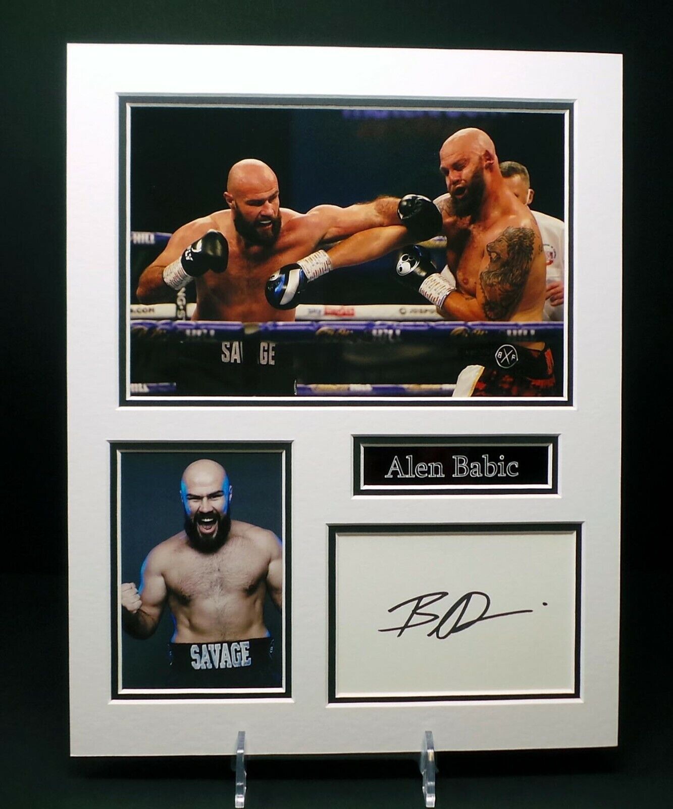 Alen BABIC The SAVAGE Signed Mounted Photo Poster painting Display 2 AFTAL RD COA Croatian Boxer