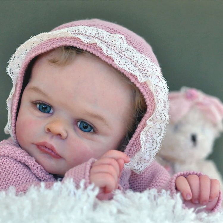  [New Series]17'' Real Lifelike Cloth Body Opened Eyes Reborn Newborn Baby Doll Girl Named Damei - Reborndollsshop.com®-Reborndollsshop®