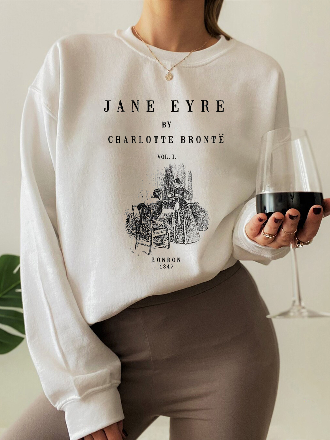 Women's Jane Eyre Illustrated Pullover Crewneck Sweatshirt