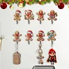 8Pcs Noël Pain D’Épice Homme-Bricolage Crochets Muraux