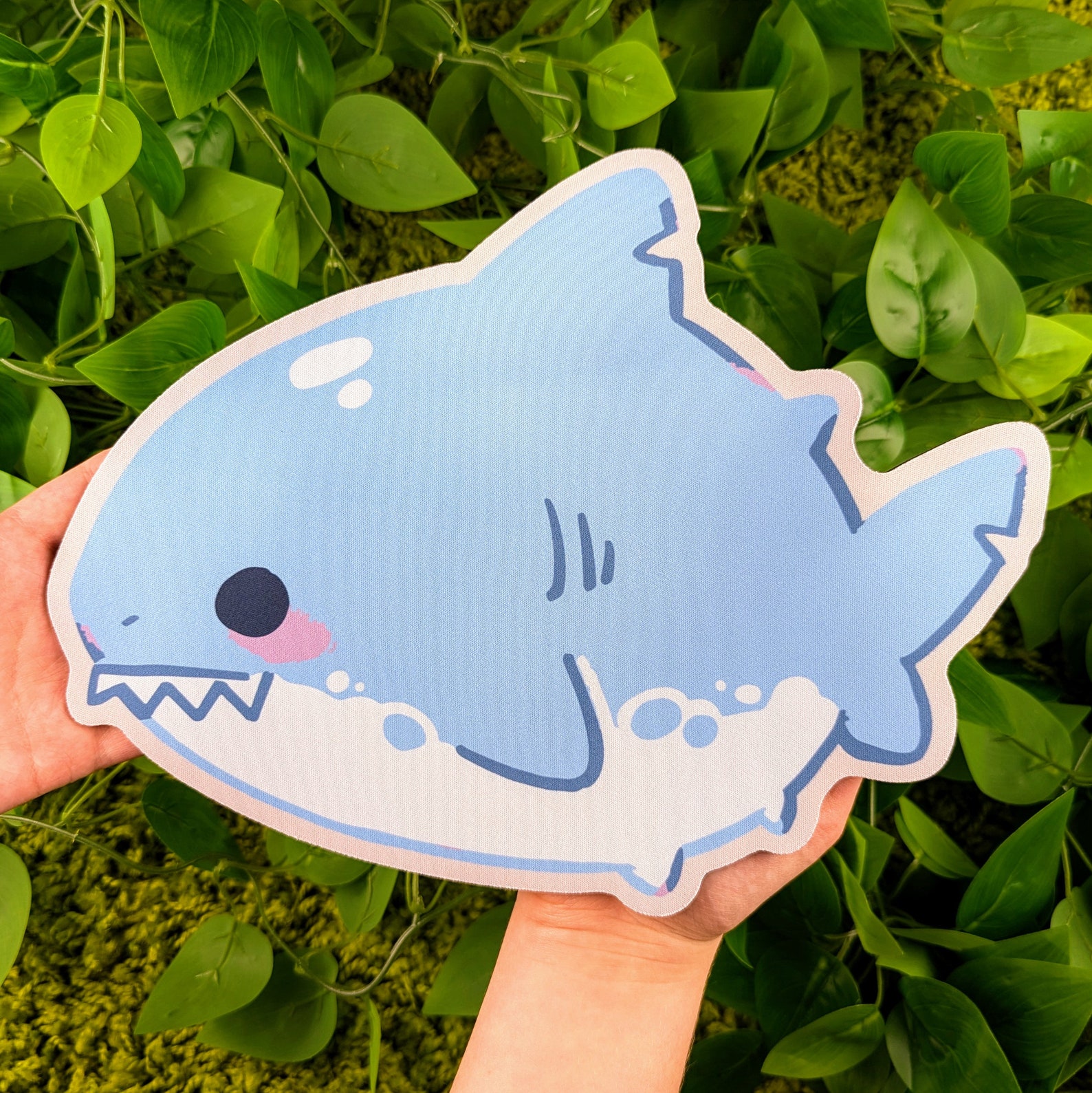 Cute Chubby Shark Mouse Pad - Neoprene Desk Mat