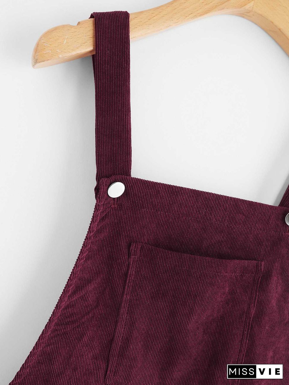 Casual Corduroy Overall Mini Dress Cord Jumper