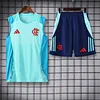2025/2026 Flamengo Pre-Match Light Blue Training Vest+Shorts Football1:1 Thai Quality