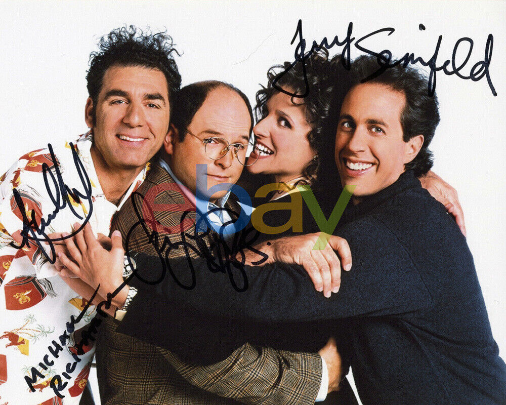 Seinfield Cast Autographed 8x10 Signed Photo Poster painting reprint