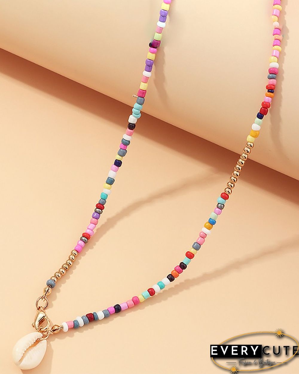 Shell Pendant Colorful Beaded Necklaces