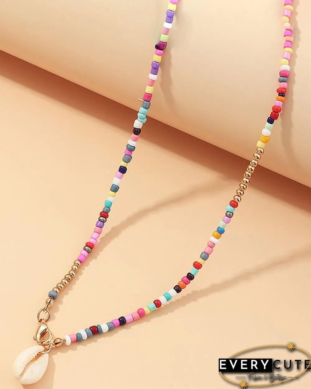Shell Pendant Colorful Beaded Necklaces