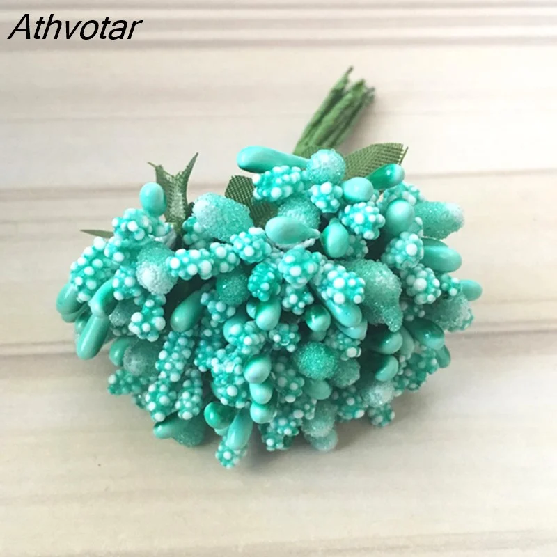 Athvotar Artificial Flower Handcraft Stamen DIY Pistils For Flower Head Wedding Party Decoration Gift Box Scrapbooking Fake Flower